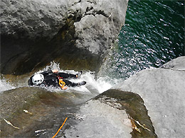 Canyoning - Un lungo e ripido tobogan